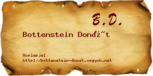 Bottenstein Donát névjegykártya